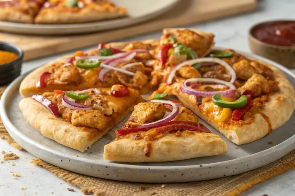 Butter Chicken Pizza combines the rich, creamy flavors of butter chicken with the cheesy goodness of pizza. This fusion recipe is a perfect blend of Indian and Italian cuisines, making it a crowd-pleaser with a unique twist!